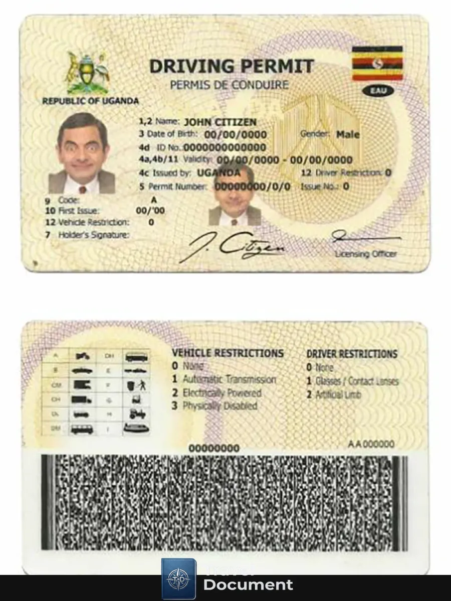 Uganda Driving License — Driver License