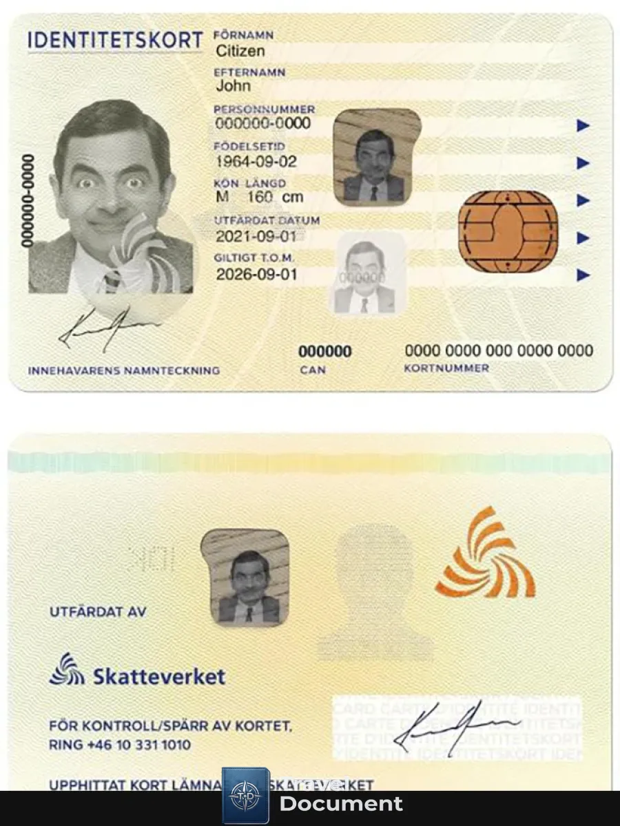 Sweden New Id Card — ID Cards