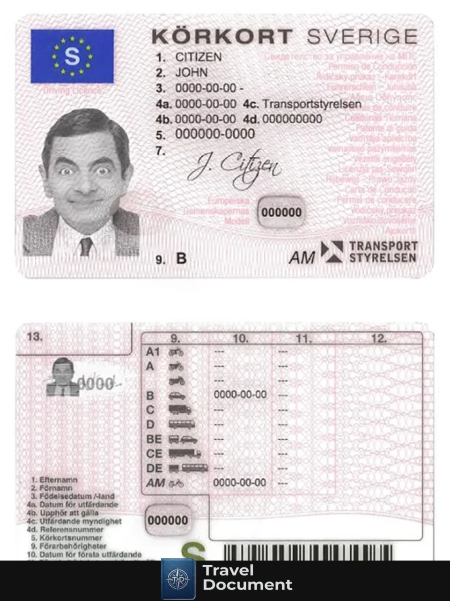 Sweden Dl 2009 2016 — Driver License