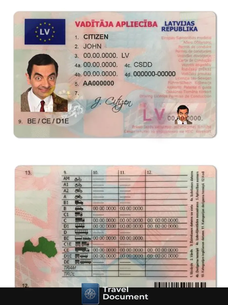 Latvia Driving License — Driver License