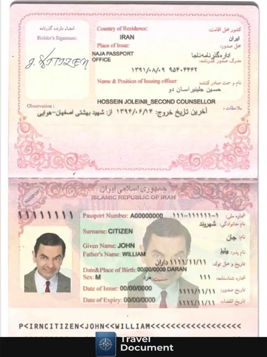 Iran Passport 2007 2014 — Passports