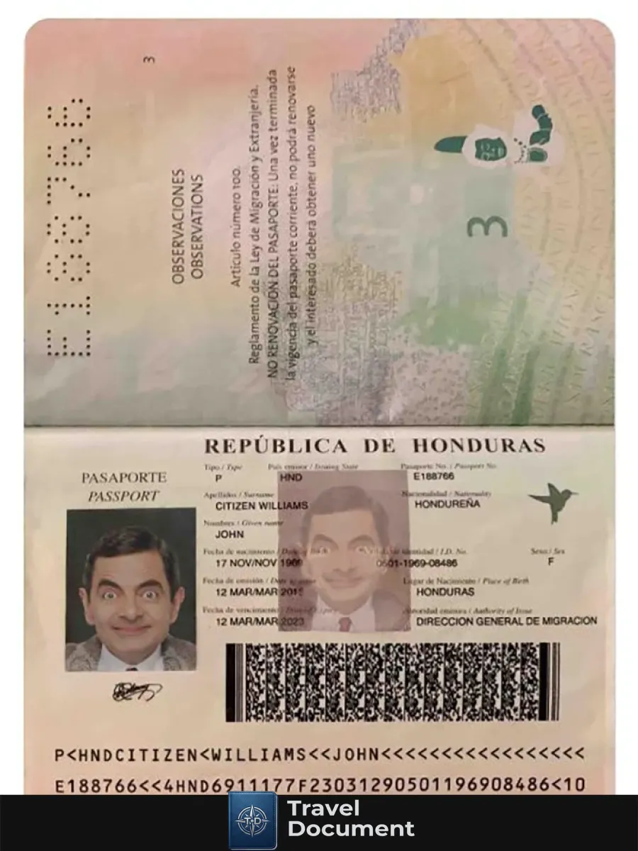 Honduras Passport — Passports