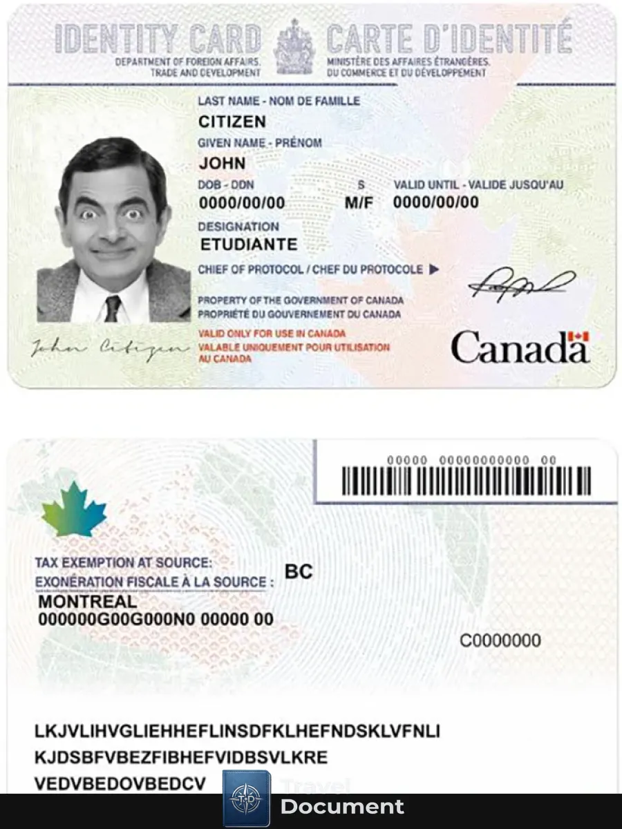 Canada Identity Card — ID Cards
