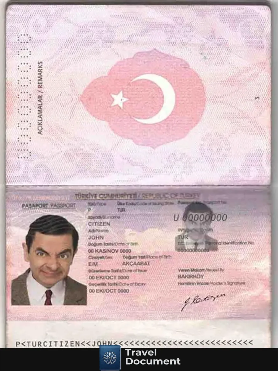 Turkey Passport Template In Psd Format Fully Editable 2010 2018 — Passports