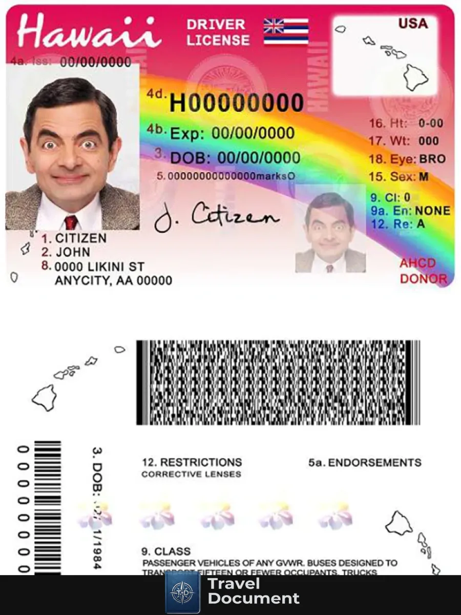 Hawaii Driving License — Driver License
