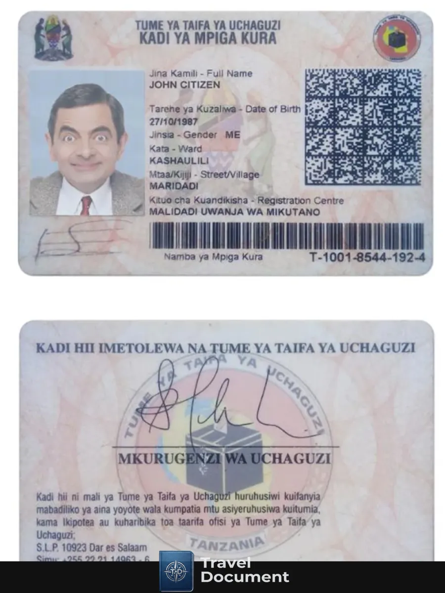 Tanzania Id — ID Cards