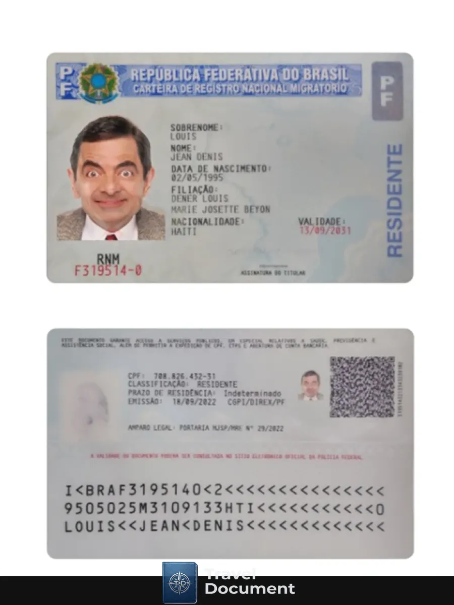 Brazil Residence Card 2022 Present