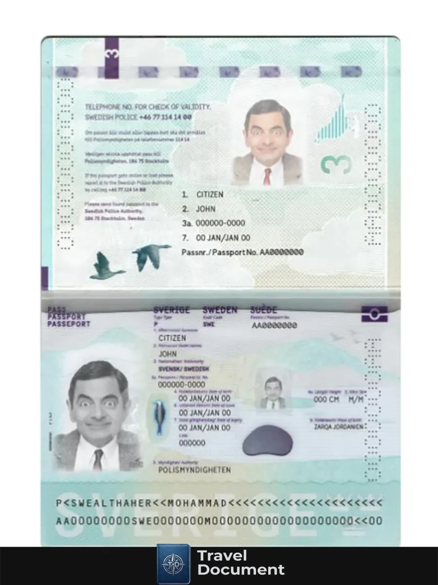 Sweden Passport New 2022 Present — Passports