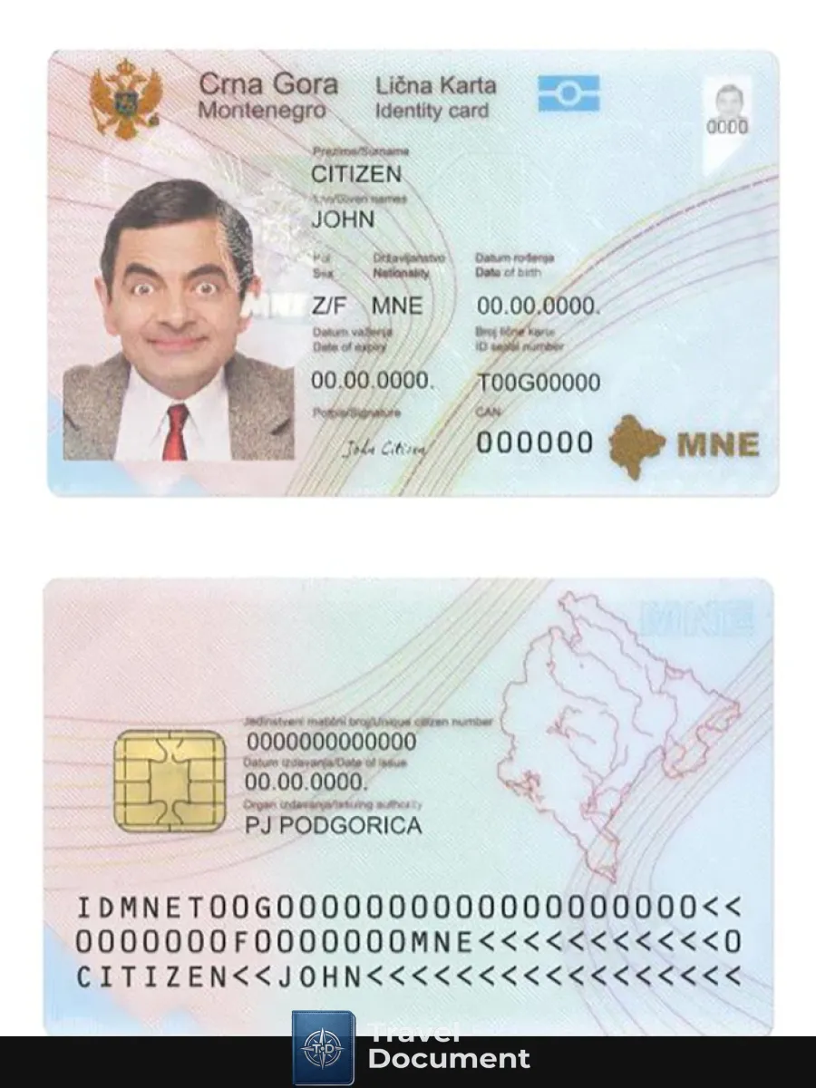 Montenegro Id Card — ID Cards
