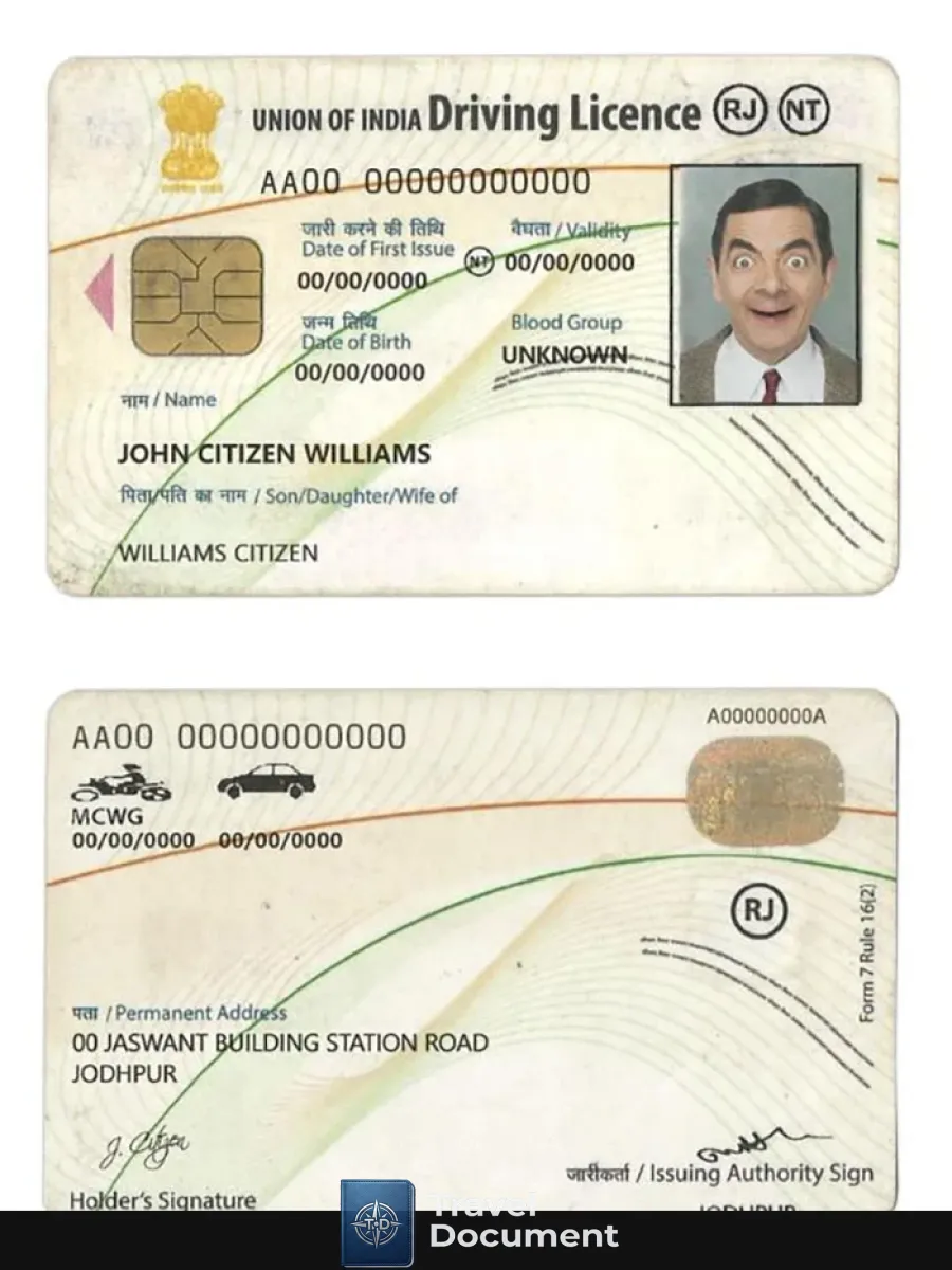India Driving License — Driver License
