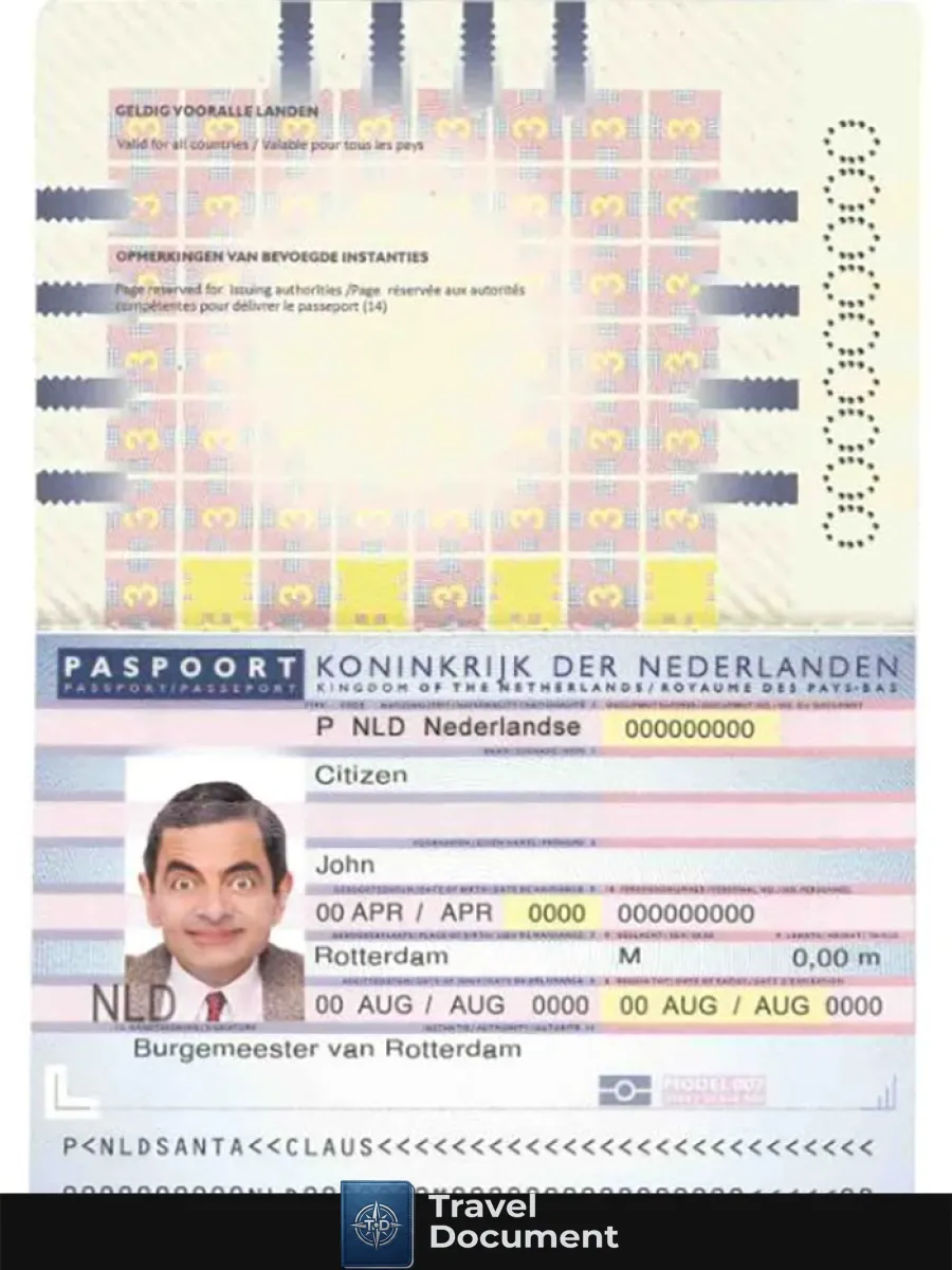 Netherlands Holland Passport 2006 2016 — Passports