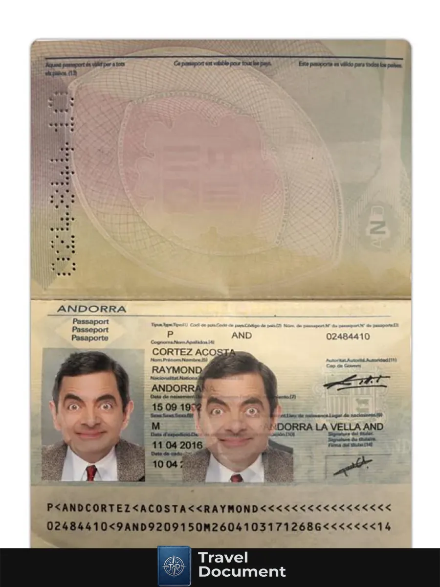 Andorra Passport 2016 Present — Passports