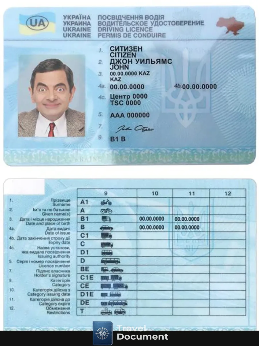 Ukraine Driving License Template In Psd Format Fully Editable 2016 2021 — Driver License
