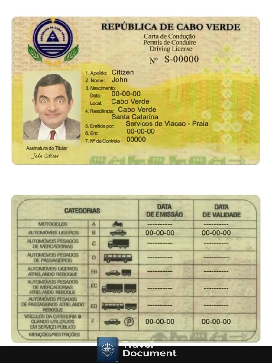 Cabo Verde Driving License — Driver License