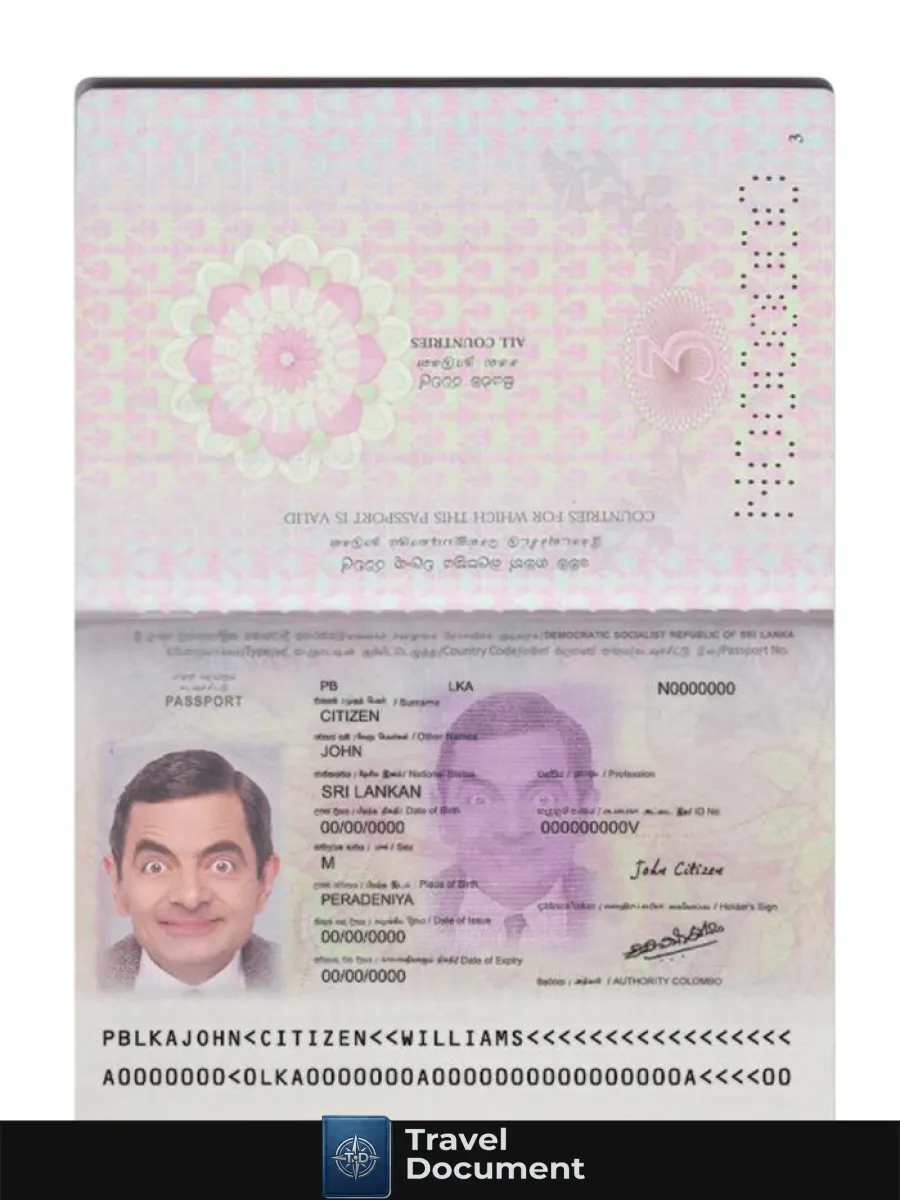 Sri Lanka Passport Version 2 — Passports