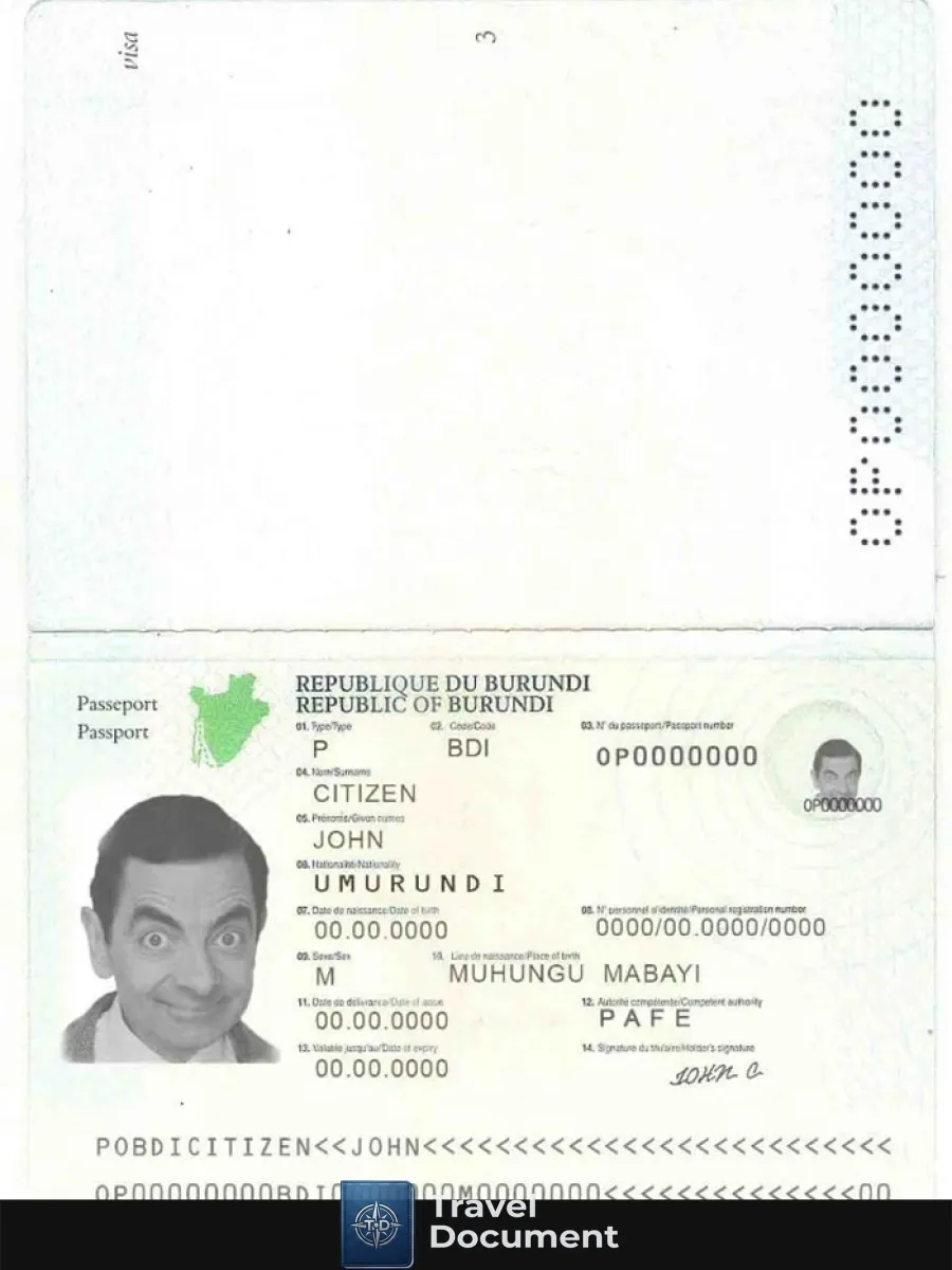 Burundi Passport 2011 2019 — Passports