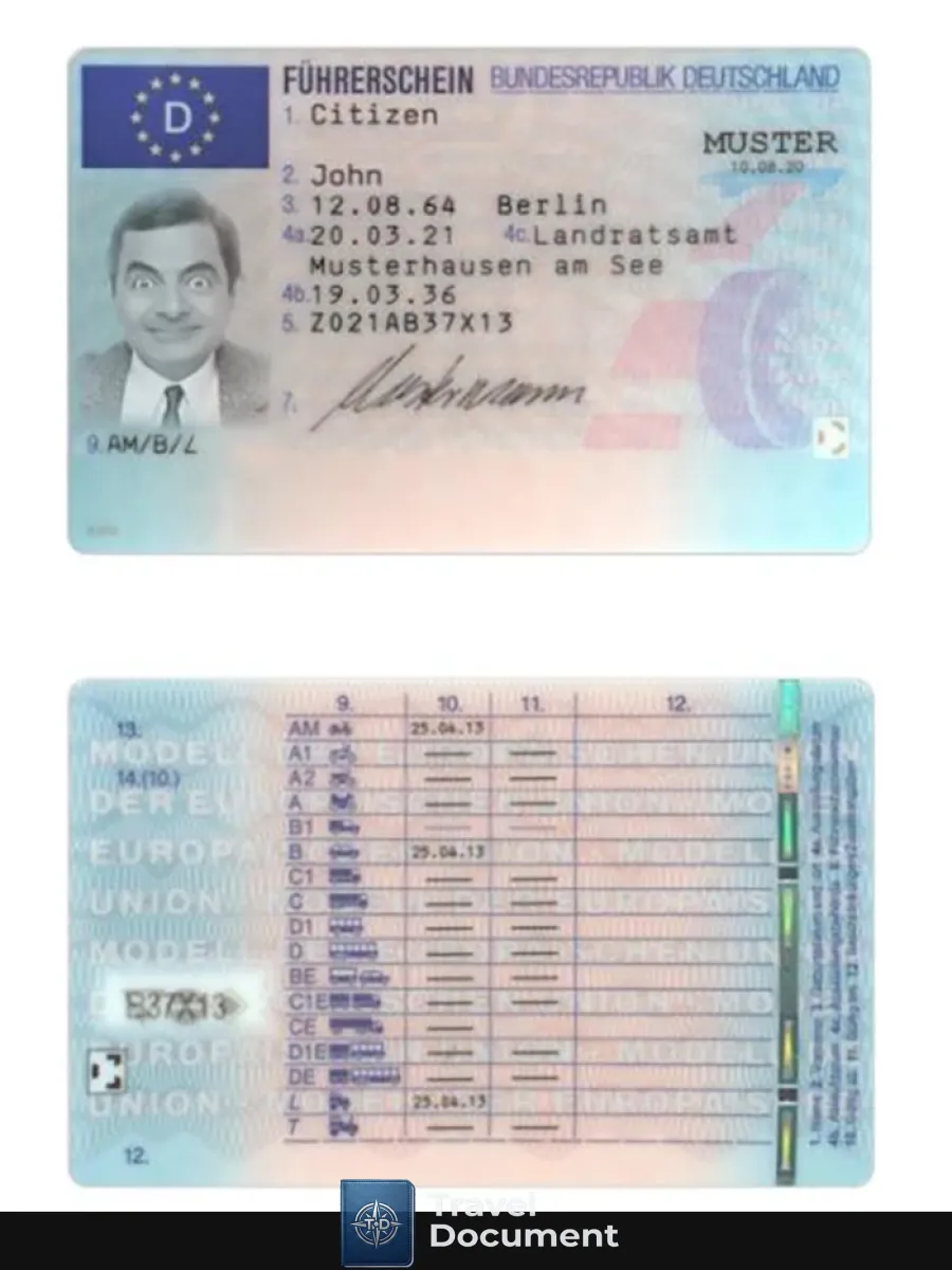 Germany Driving License 2021 Present — Driver License