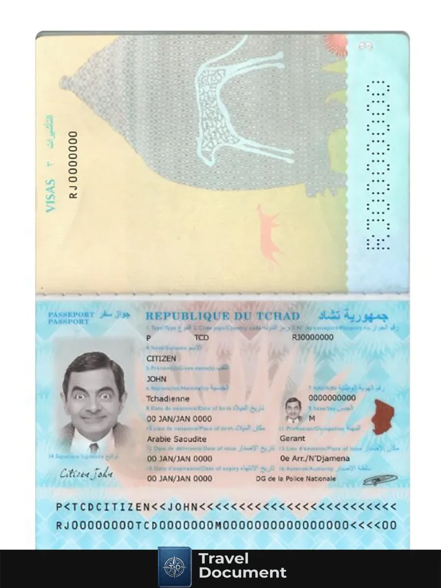 Du Tchad Passport New 2021 Present — Passports