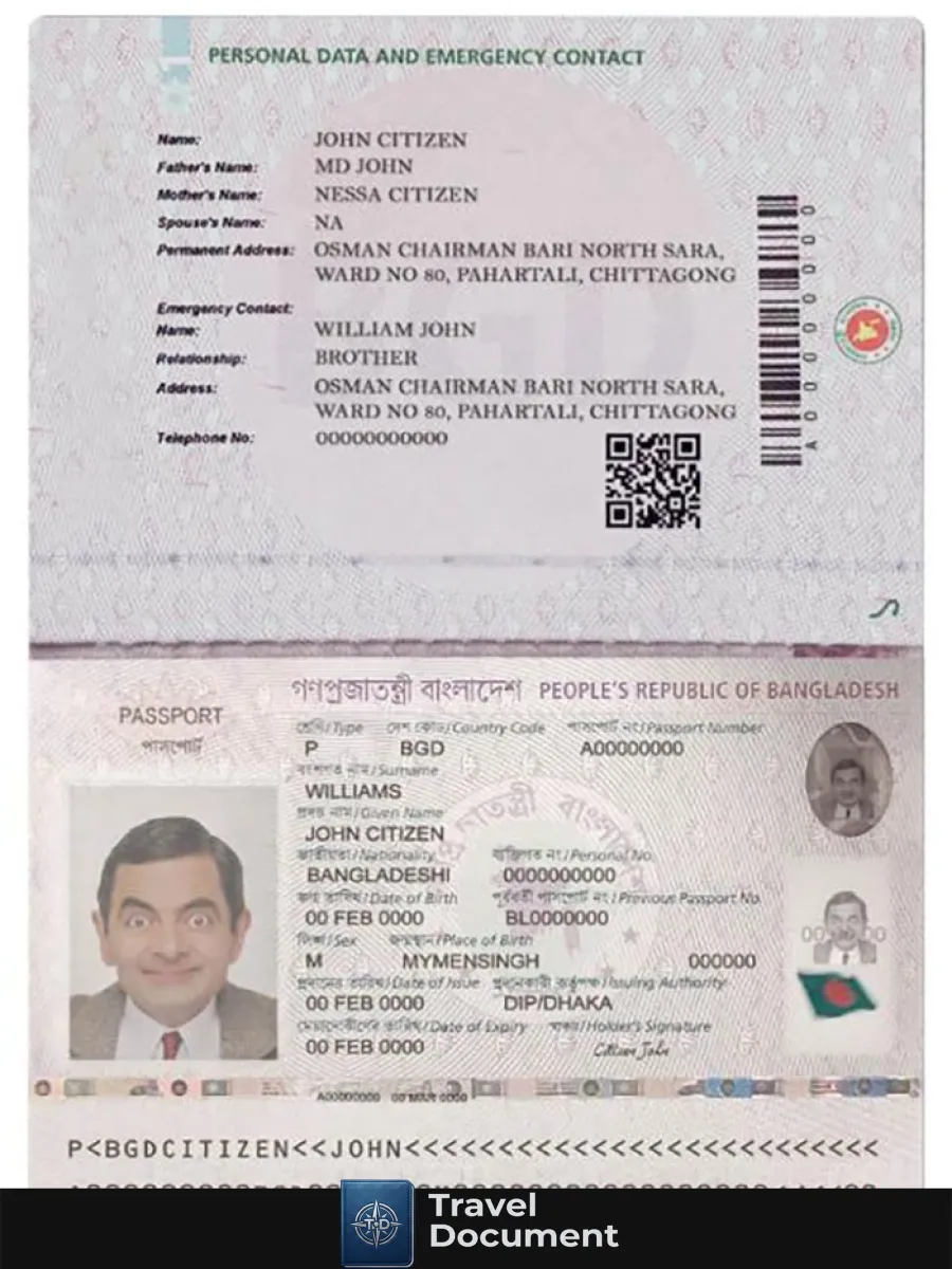 Bangladesh E Passport 2020 Present Version 2 — Passports