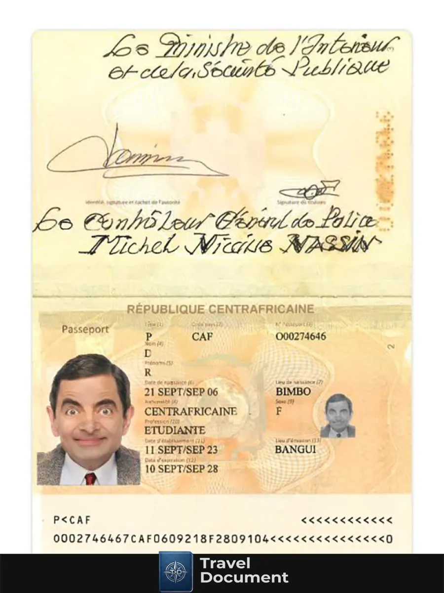 Central Africa Passport 2023 Present — Passports