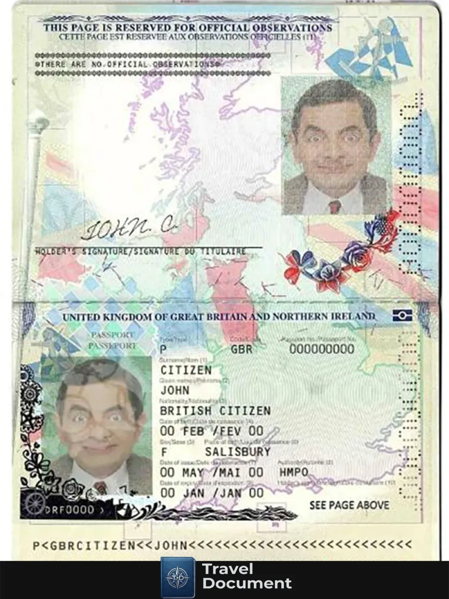 United Kingdom Of Great Britain And Northern Ireland Passport 2015 2020 — Passports