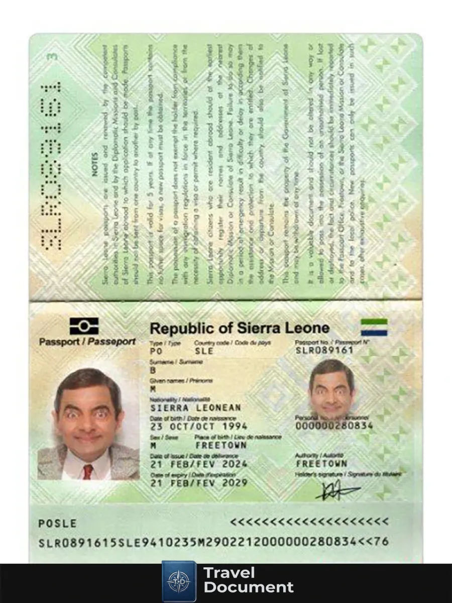 Sierra Leone Passport 2024 Present — Passports