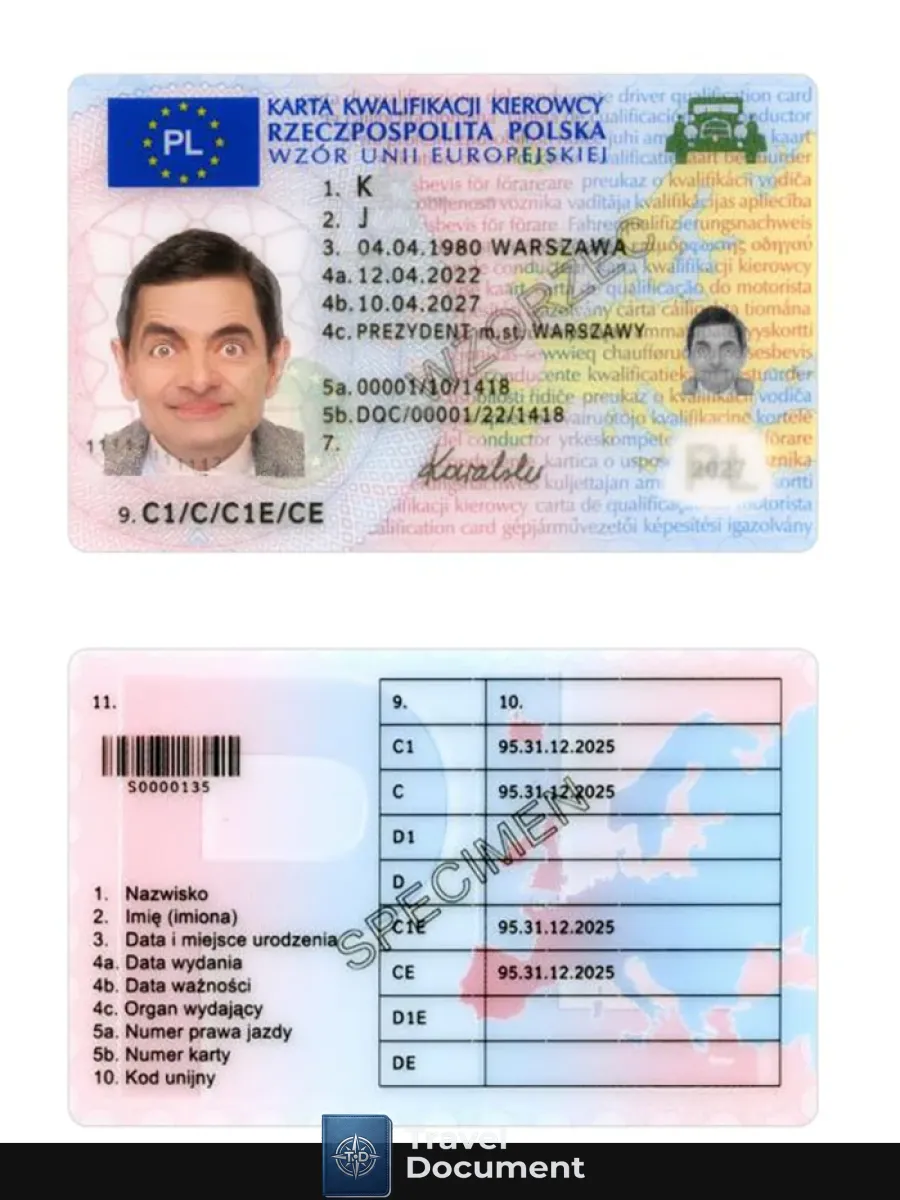 Poland Driving License 2022 Present — Driver License