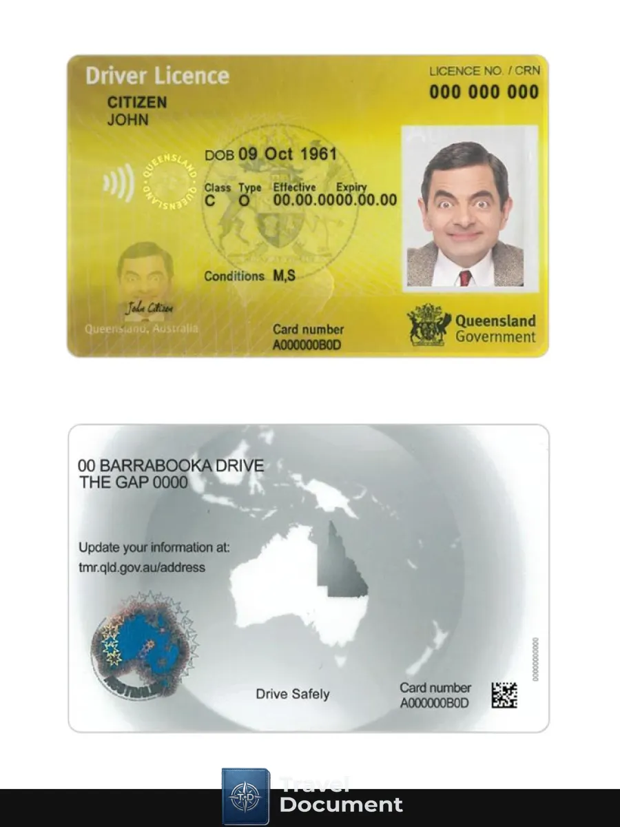 Australia Queensland Dl New Version — Driver License