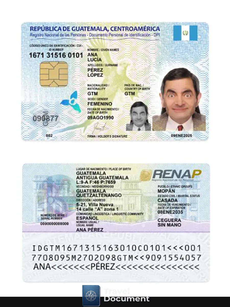 Guatemala Id Card 2025 Present — ID Cards
