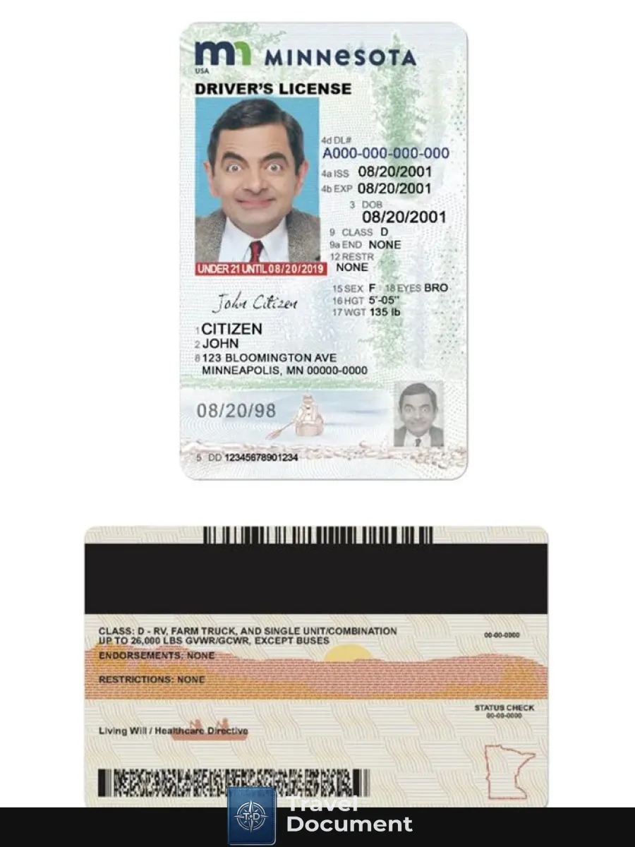 Usa Minnesota Driving License Under 21 — Driver License