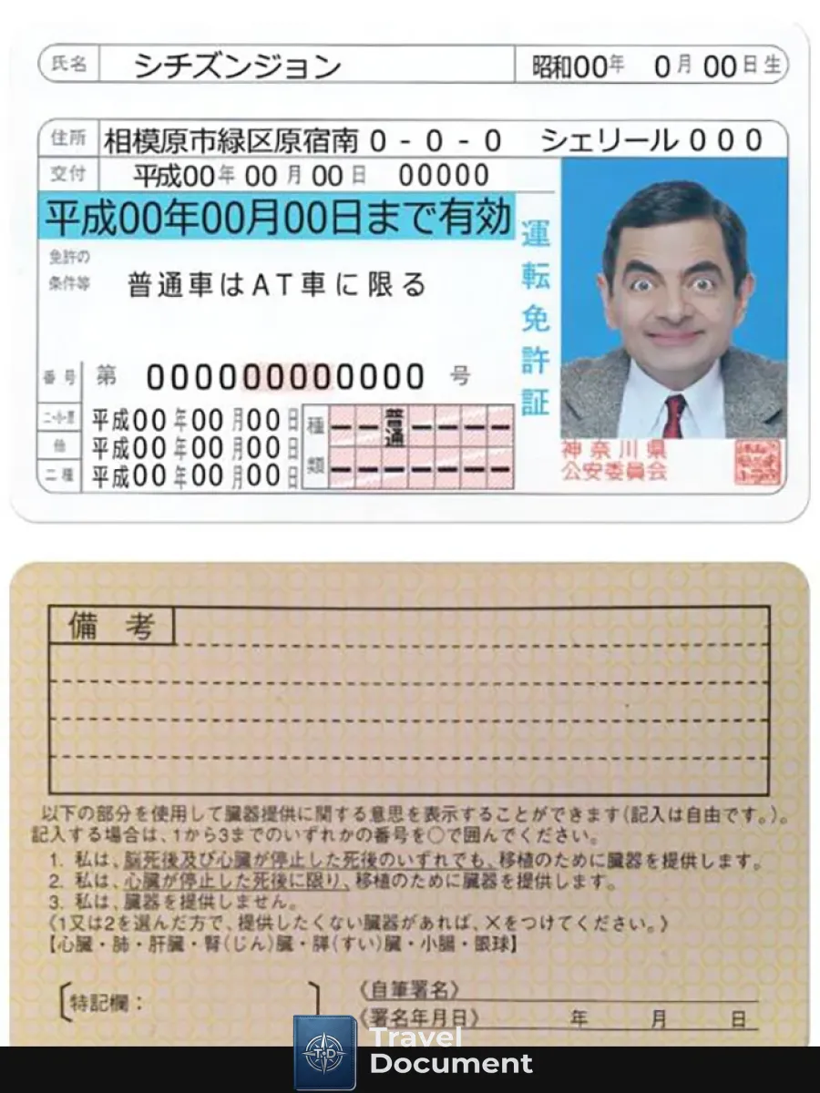Japan Driving License Version 2 — Driver License