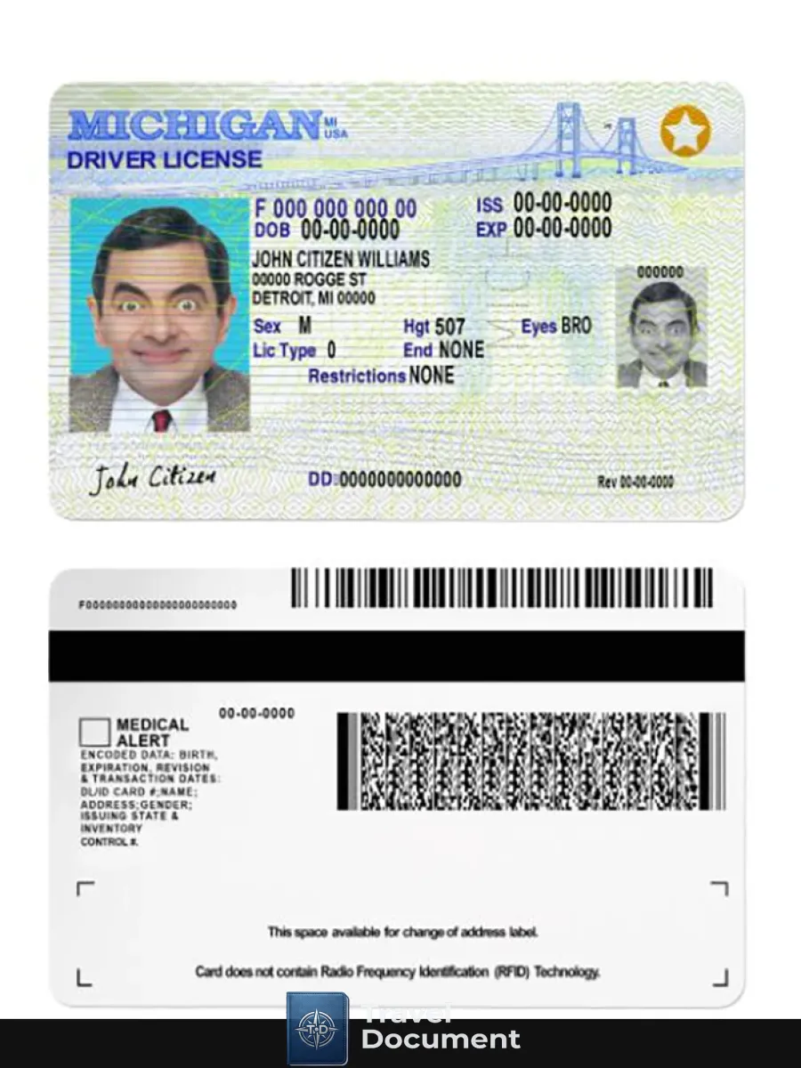 Usa Michigan Dl 2021 Present — Driver License