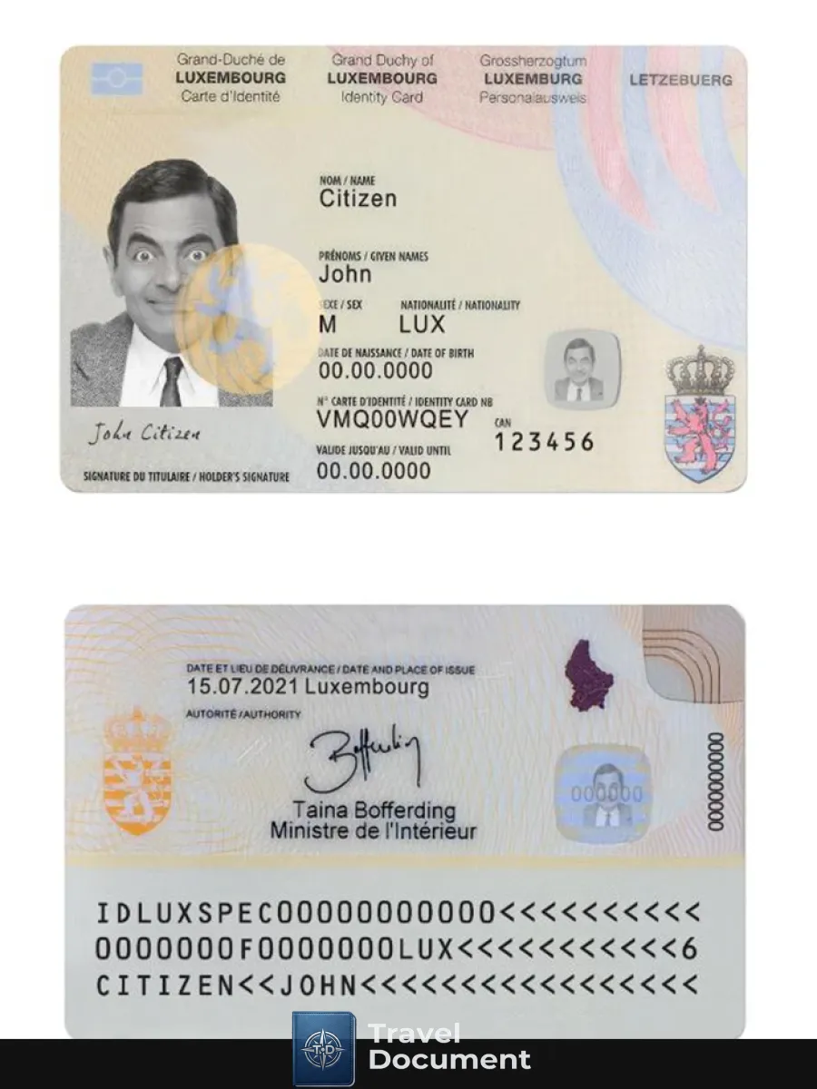 Luxembourg Id Card — ID Cards