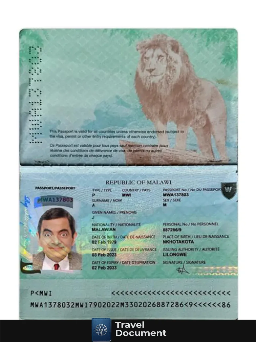 Malawi Passport 2023 Present — Passports