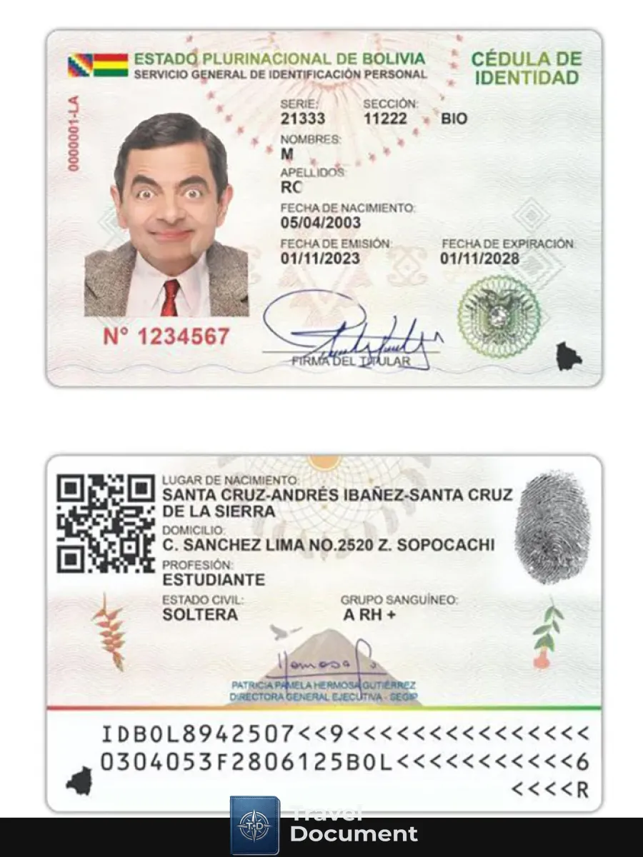 Bolivia Id Card 2023 Present — ID Cards