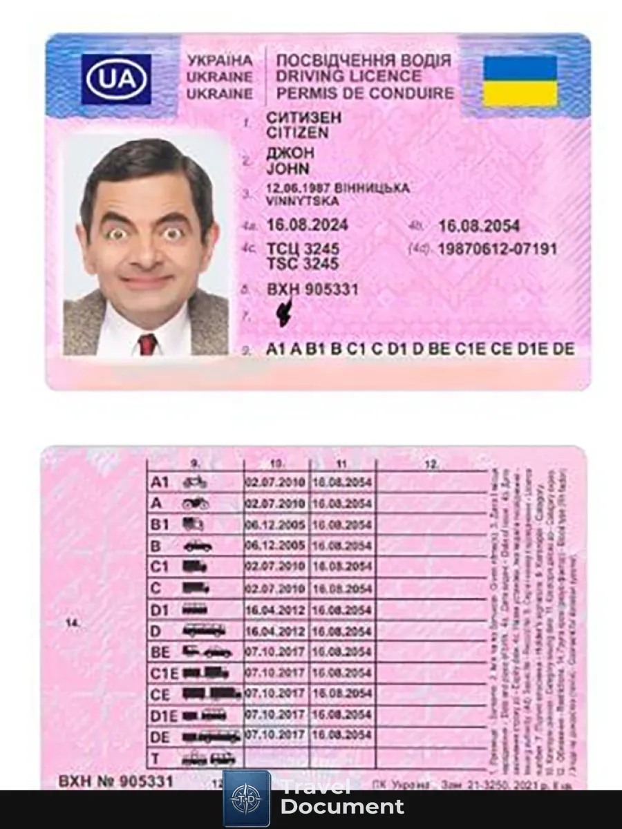 Ukraine Driving License 2024 Present — Driver License