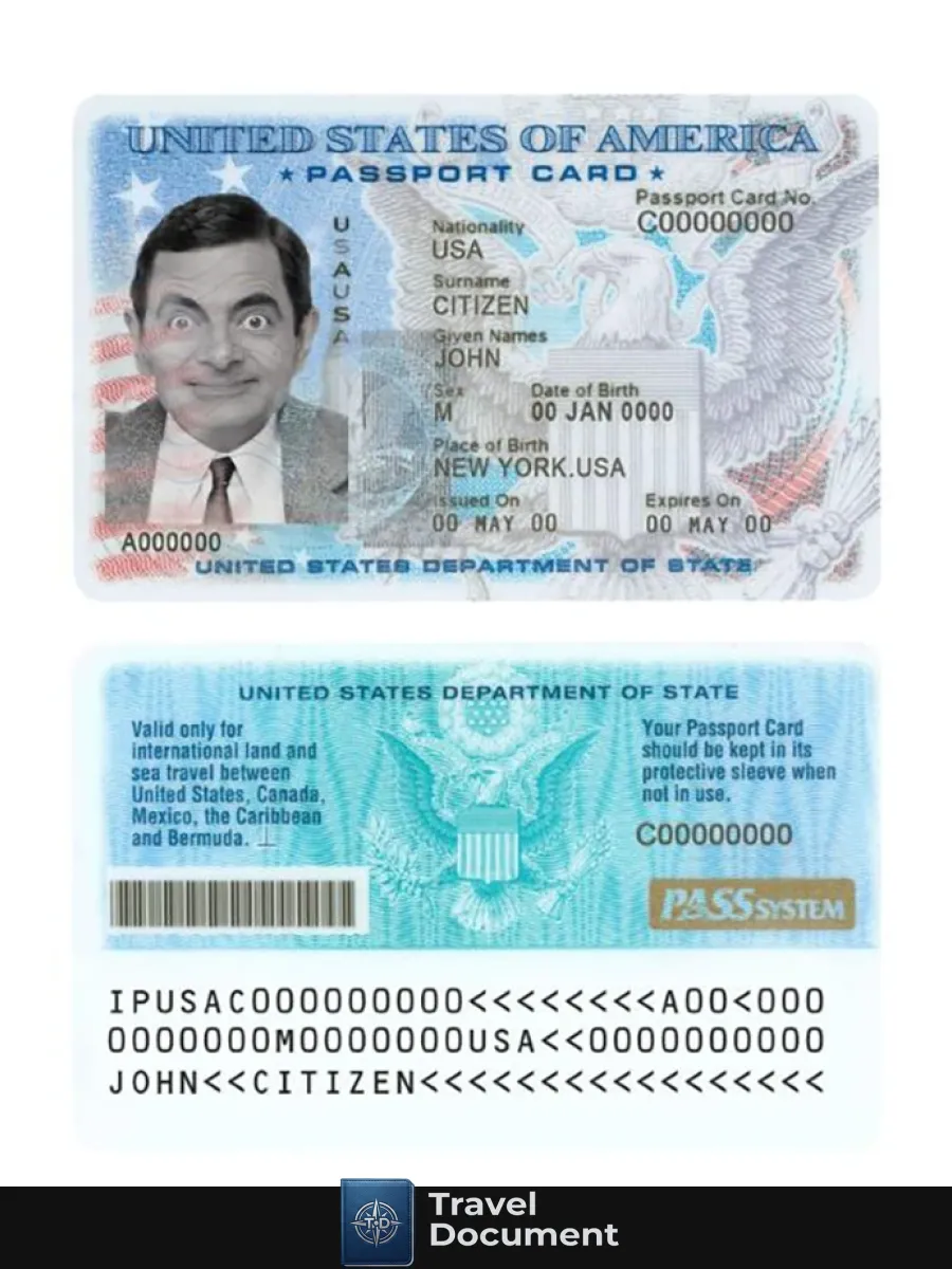 Usa Passport Id Card — ID Cards