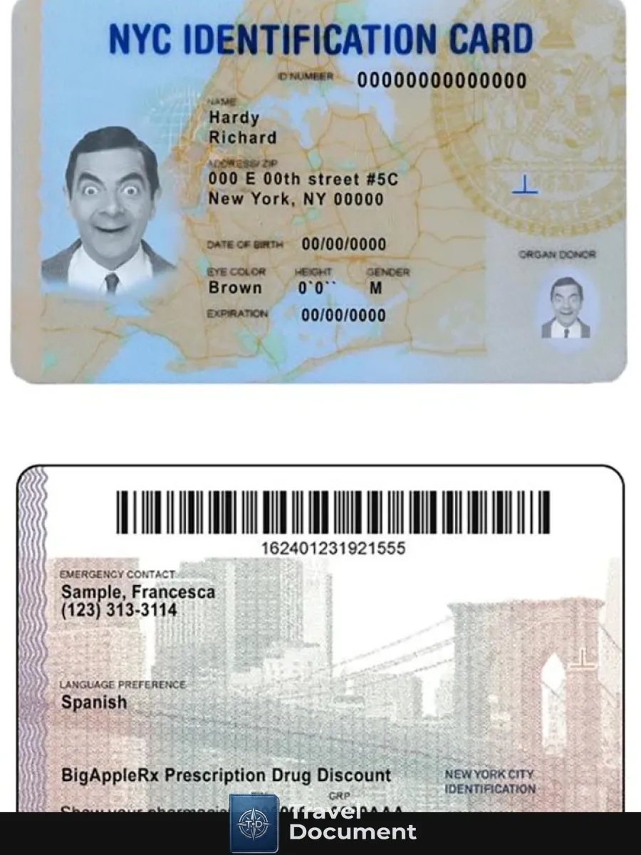 Usa New York Id — ID Cards