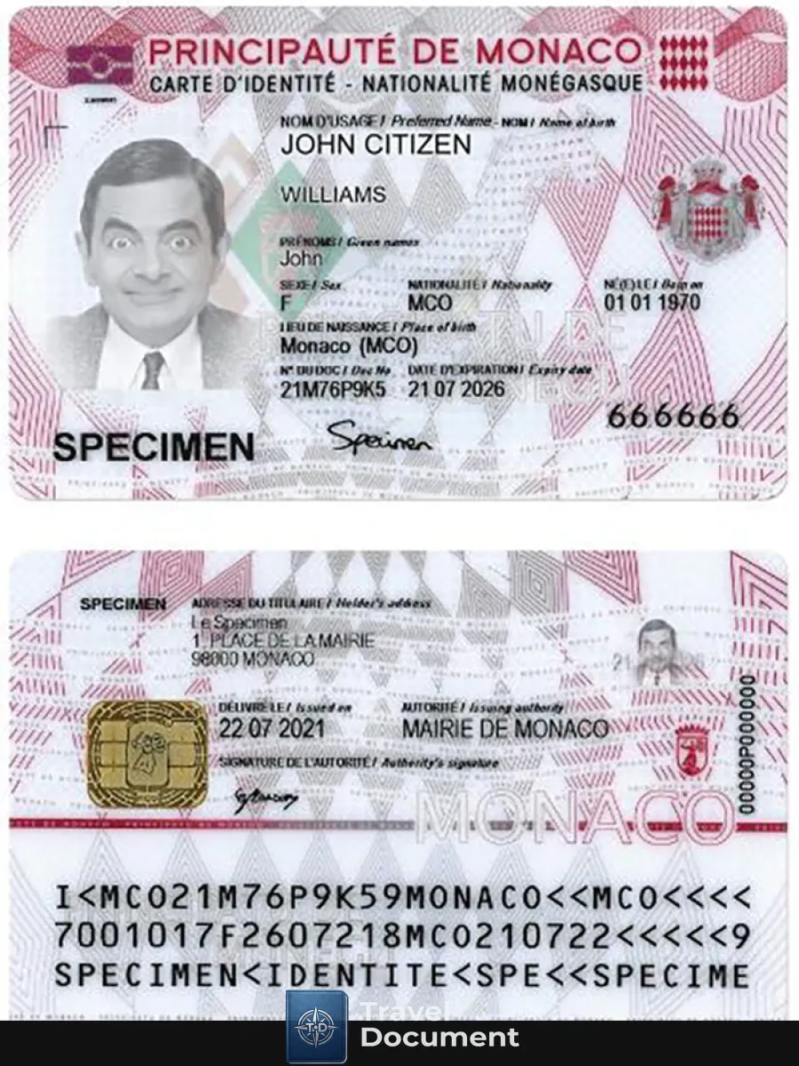 Monaco Id Card — ID Cards