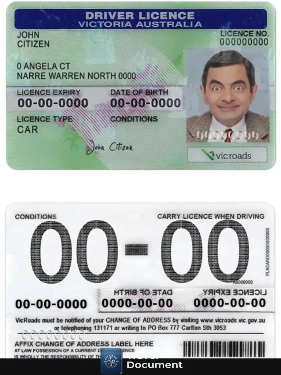Australia Victoria State Dl Version 2 — Driver License