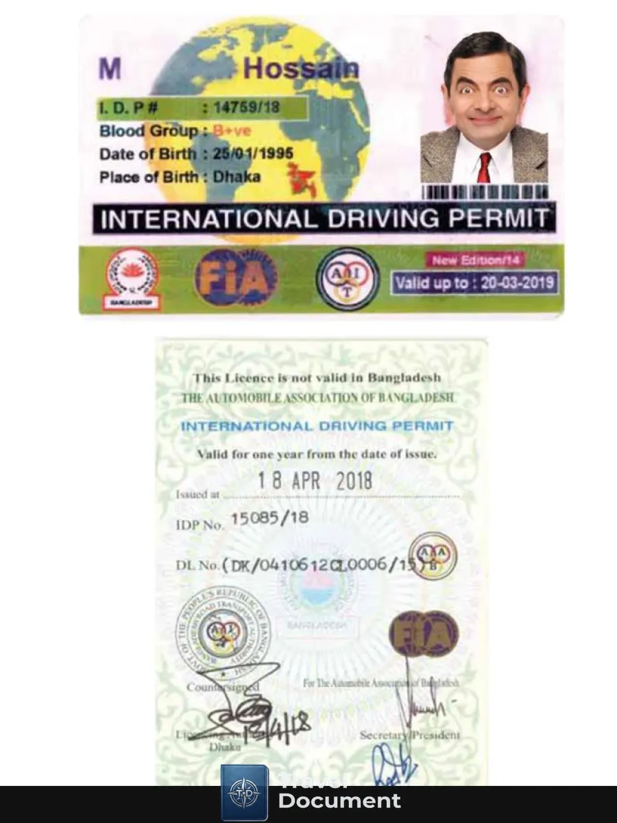 Bangladesh International Driving Permit — Driver License