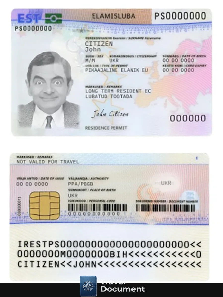 Estonia Residence Permit Card — Residence Permit