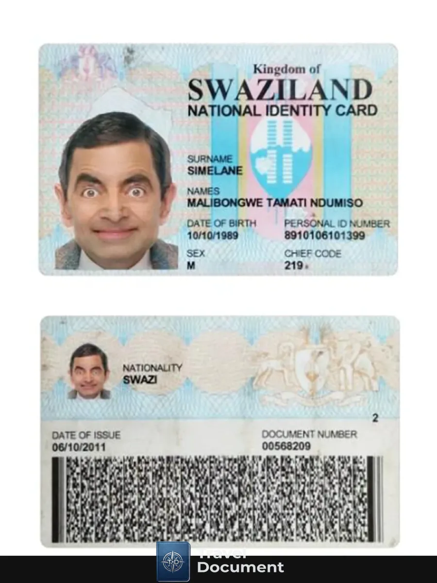 Swaziland National Id Card — ID Cards
