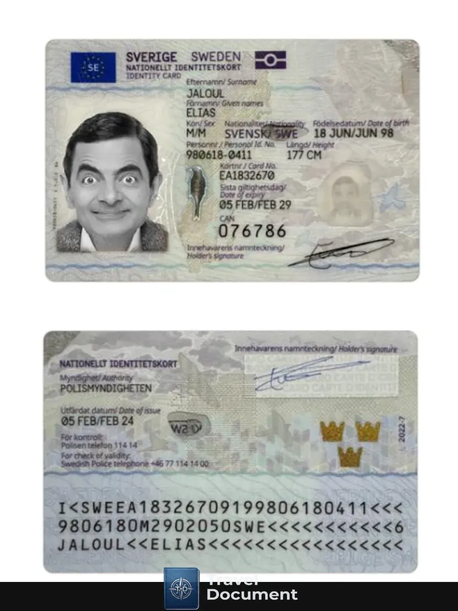Sweden Id Card 2024 Present — ID Cards