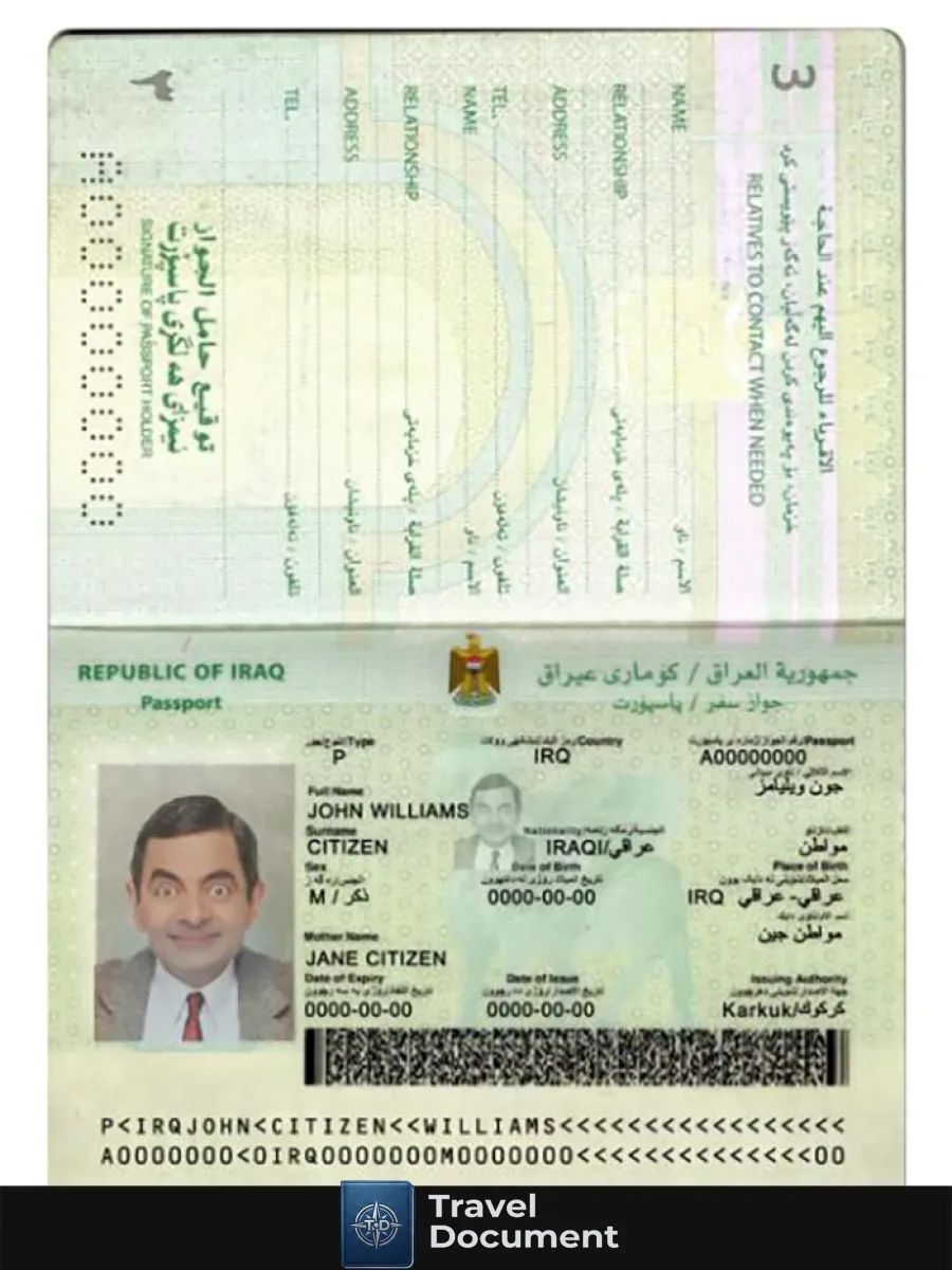 Iraq New Passport 2019 Present — Passports
