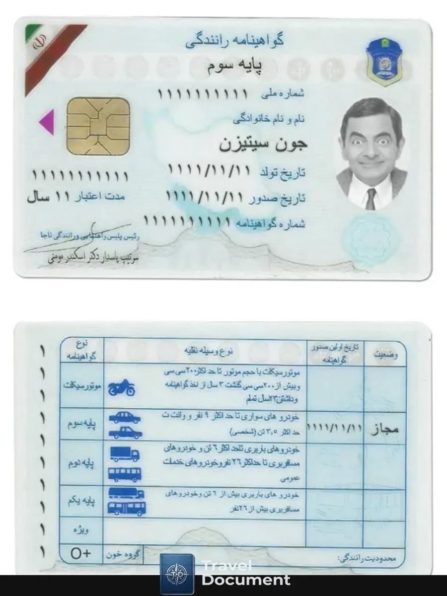 Iran Driving License — Driver License