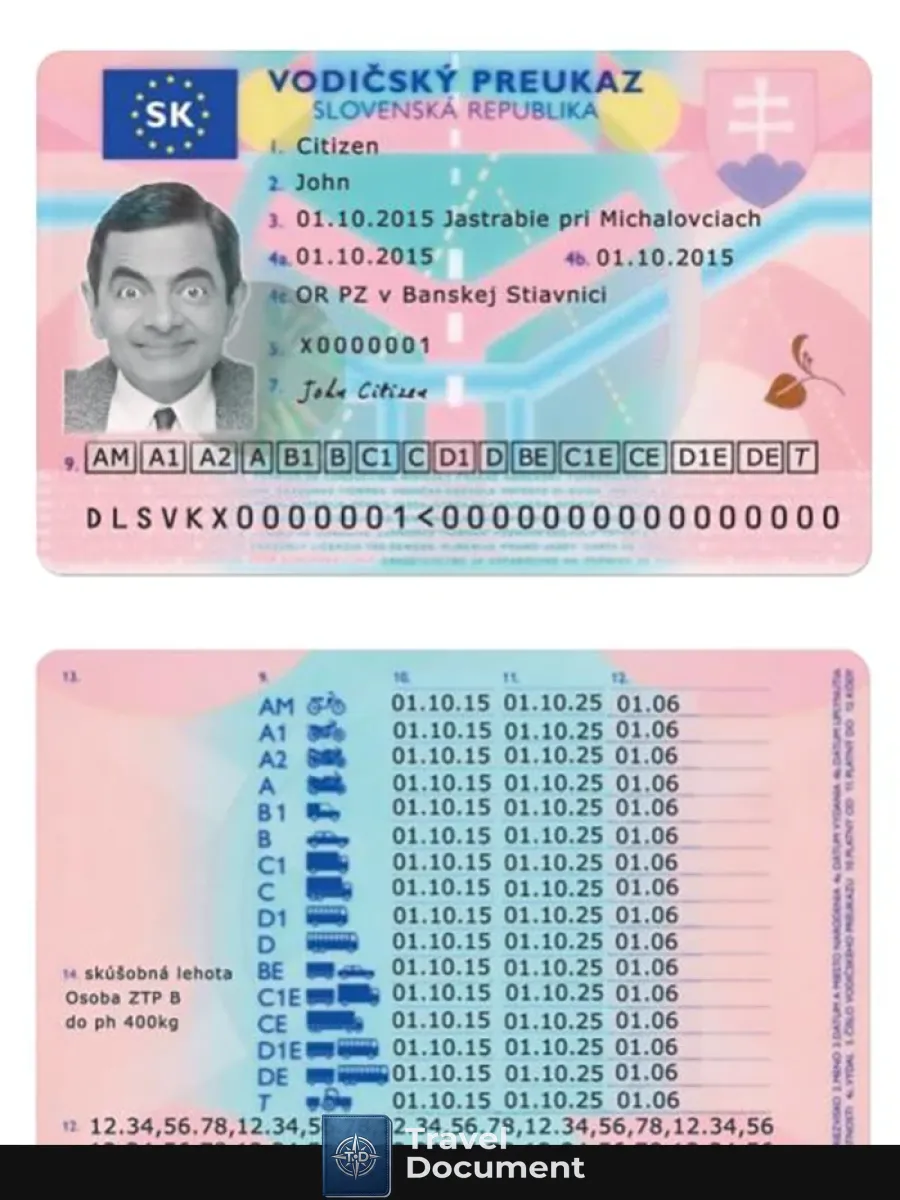 Slovenia Driving License Version 2 — Driver License