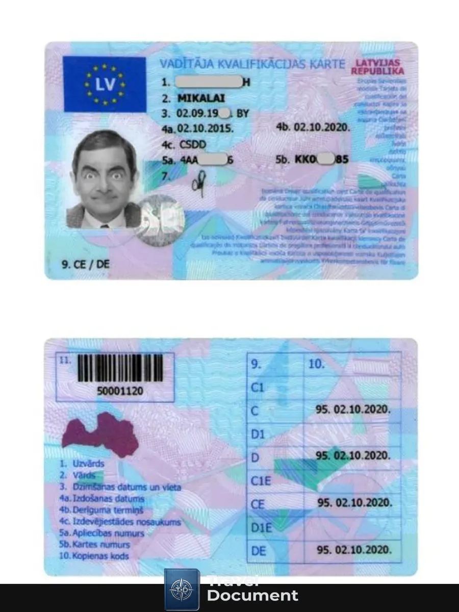 Latvia Dl — Driver License