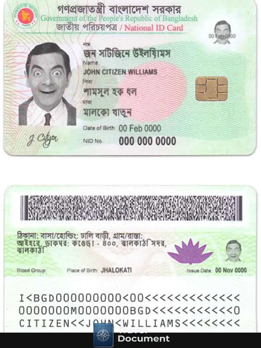 Bangladesh Id 4 — ID Cards