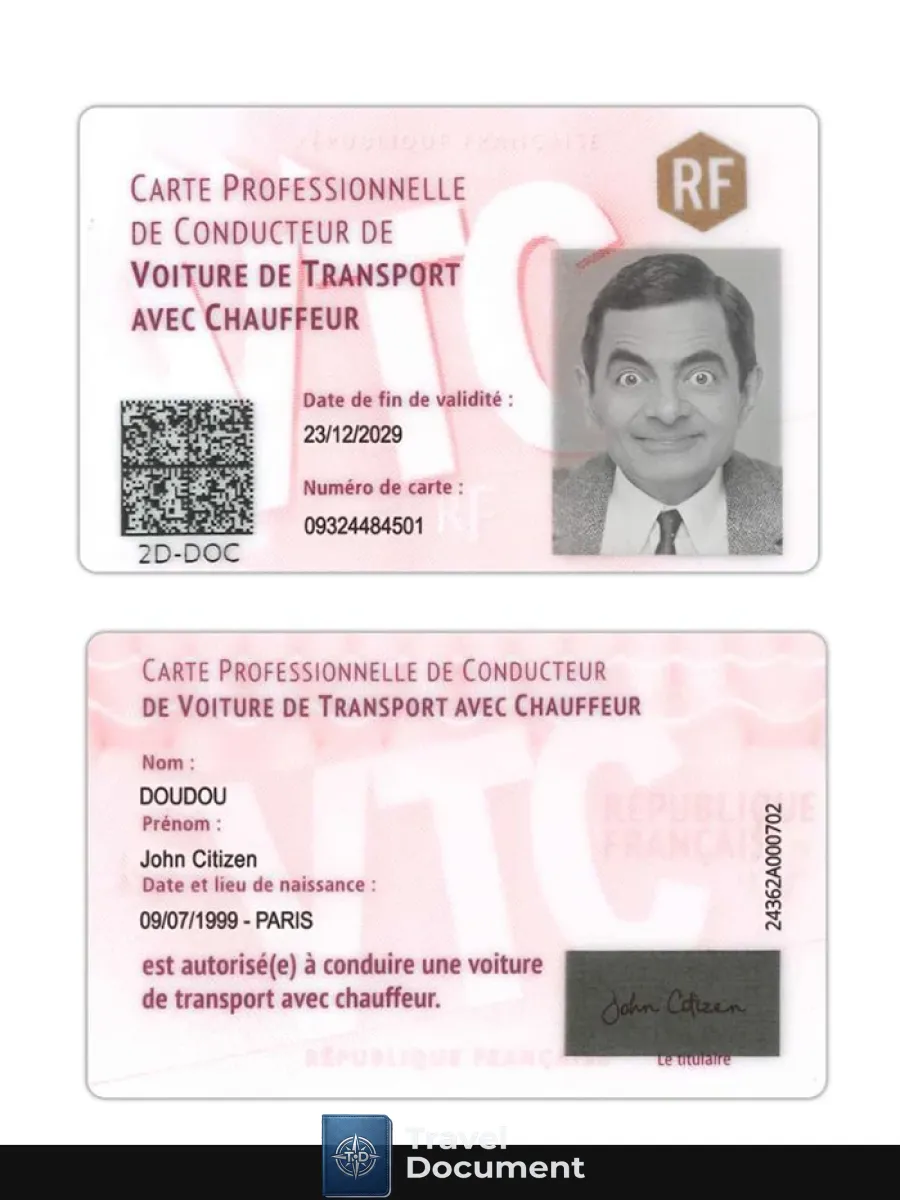 France Professional Drivers Card — Driver License
